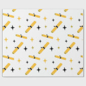 Papier Cadeau Diplômes d'études supérieures enveloppant motif pa (Plat)