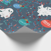 Papier Cadeau disco noël musique cassette fantôme (Coin)