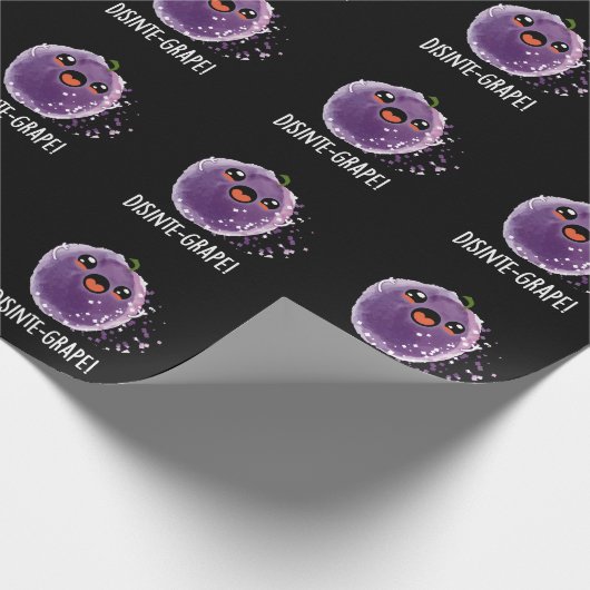 Papier Cadeau Disinte-grape Funny Grape Pun Dark BG (Coin)