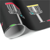 Papier Cadeau Disk Golf Anniversaire (Coin rond)