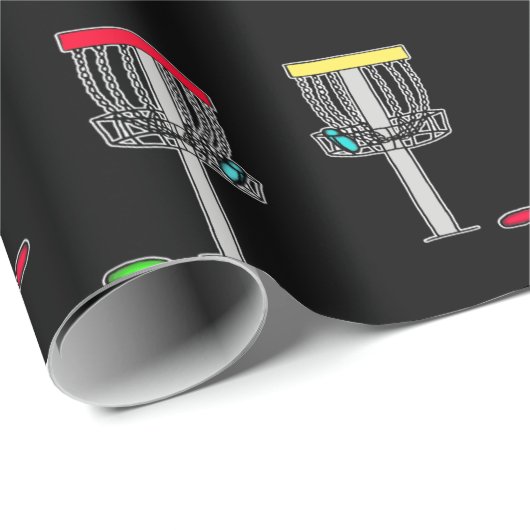 Papier Cadeau Disk Golf Anniversaire (Coin rond)