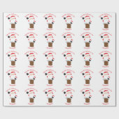 Papier Cadeau Disposition Santa pour enfants (Plat)