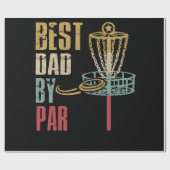 Papier Cadeau Disque Golf Papa Meilleur Papa Par Par Par (Plat)