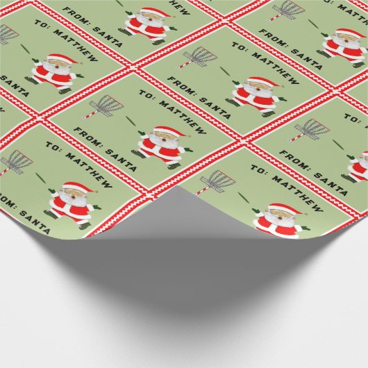 Papier Cadeau Disque personnalisé Golf cadeau de Noël (Coin)