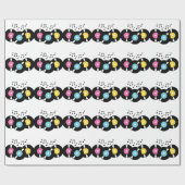 Papier Cadeau disques 45s (Plat)