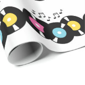 Papier Cadeau disques 45s (Coin rond)
