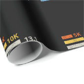 Papier Cadeau Distances de course I - 5K 10K 13,1 26,2 Marathoni (Coin rond)