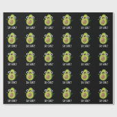 Papier Cadeau Dites Guac Funny Avocado Pun Dark BG (Plat)