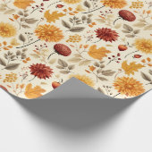Papier Cadeau Dites-le avec des feuilles d'automne - (Coin)