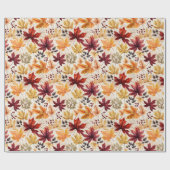 Papier Cadeau Dites-le avec les feuilles d'automne 3 - (Plat)