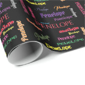 Papier Cadeau Dites mon nom votre nom ici (Coin rond)