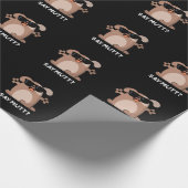 Papier Cadeau Dites Mutt Funny Cool Chien Pun Dark BG (Coin)