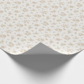 Papier Cadeau Ditsy Floral Muted Neutral Soft Pale Cream Beige (Coin)