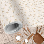 Papier Cadeau Ditsy Floral - Terrain rustique sur ciment blanc<br><div class="desc">Fleur mousseuse dans des tons variés,  ombrage de terre rustique sur un arrière - plan en ciment blanc. Autres couleurs disponibles.</div>