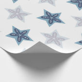 Papier Cadeau Ditsy Snowflake pattern backgrounds textures (Coin)