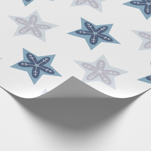 Papier Cadeau Ditsy Snowflake pattern backgrounds textures (Coin)