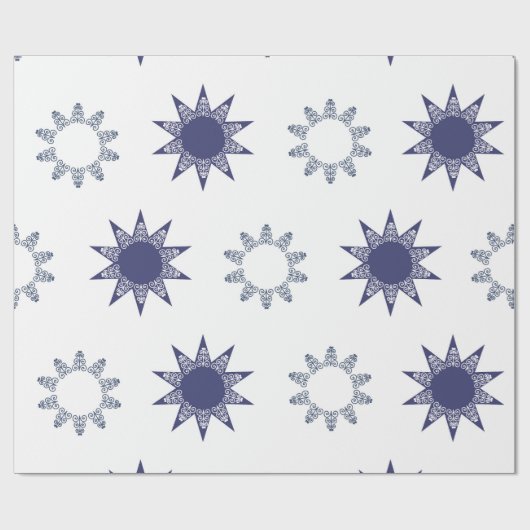 Papier Cadeau Ditsy Snowflake pattern backgrounds textures (Plat)