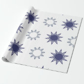 Papier Cadeau Ditsy Snowflake pattern backgrounds textures (Déroulé)