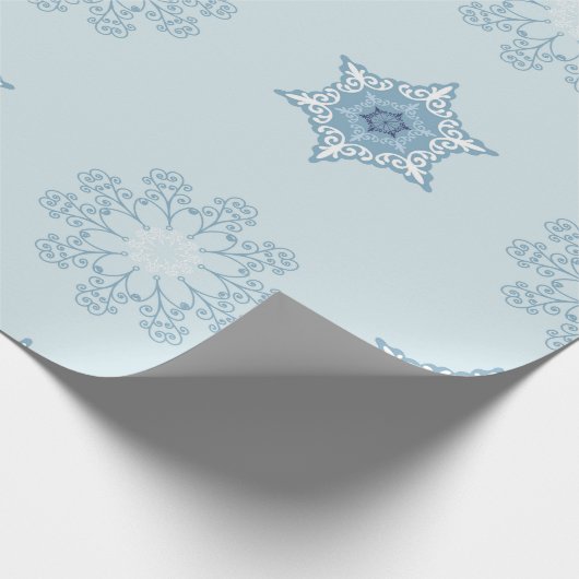 Papier Cadeau Ditsy Snowflake pattern backgrounds textures (Coin)