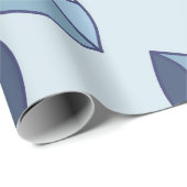 Papier Cadeau Ditsy Snowflake pattern backgrounds textures (Coin rond)