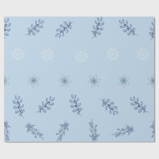 Papier Cadeau Ditsy Snowflake pattern backgrounds textures (Plat)