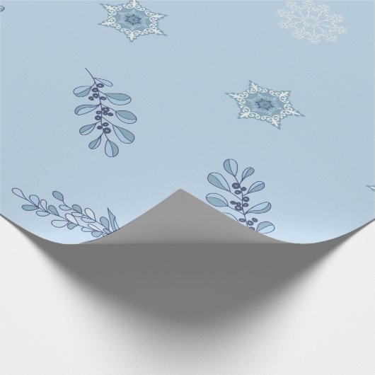 Papier Cadeau Ditsy Snowflake pattern backgrounds textures (Coin)