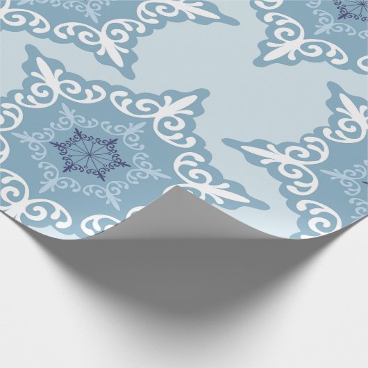 Papier Cadeau Ditsy Snowflake pattern backgrounds textures (Coin)