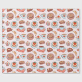 Papier Cadeau Divers desserts enveloppant du papier (Plat)