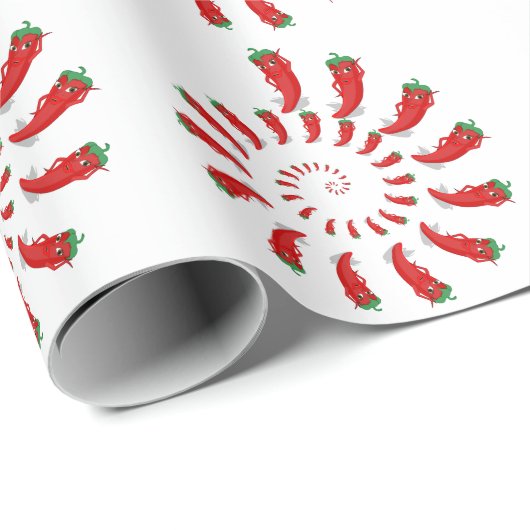 Papier Cadeau Divine Paprika en Spirale Grande (Coin rond)
