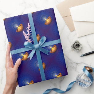 Papier Cadeau Diwali avec Diya