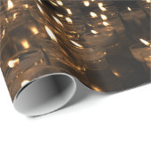 Papier Cadeau Diwali heureux allume le manuscrit de feuille d'or (Coin rond)