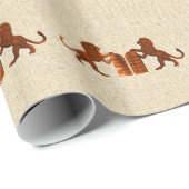 Papier Cadeau Dix commandements et lions (Coin rond)