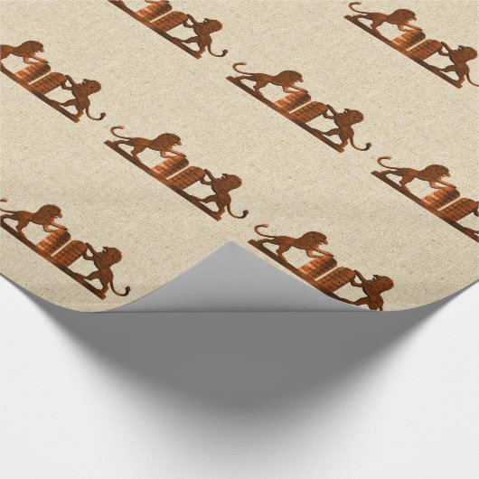 Papier Cadeau Dix commandements et lions (Coin)