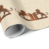 Papier Cadeau Dix commandements et lions (Coin rond)