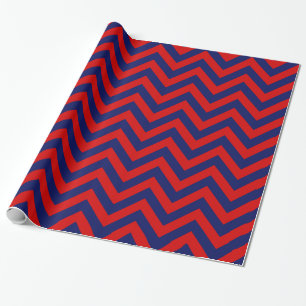 Papier Cadeau do-it-yourself BG Marine Blue Huge Chevron ZigZag 