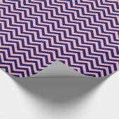 Papier Cadeau do-it-yourself BG Navy Blu LG Chevron ZigZag Motif (Coin)