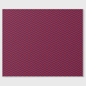 Papier Cadeau do-it-yourself Bleu de la Marine LG Chevron ZigZag (Plat)