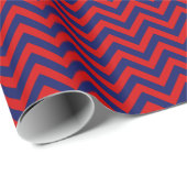Papier Cadeau do-it-yourself Bleu de la Marine LG Chevron ZigZag (Coin rond)