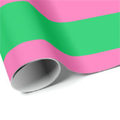 Papier Cadeau do-it-yourself Couleur XL Preppy Stripe Emerald Ve (Coin rond)