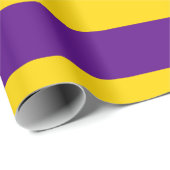 Papier Cadeau do-it-yourself Couleur XL Preppy Stripe Purple Gol (Coin rond)