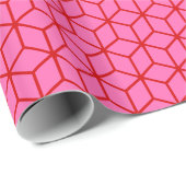 Papier Cadeau do-it-yourself Couleurs Cubes Gros SV Rose Chaud R (Coin rond)