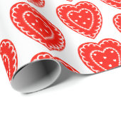 Papier Cadeau do-it-yourself DOILEY HEART WRAPPING Paper (Coin rond)