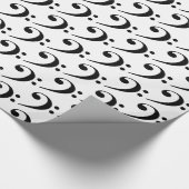 Papier Cadeau do-it-yourself N'Importe Quel Clé De Basse Musique (Coin)