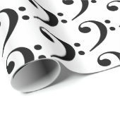 Papier Cadeau do-it-yourself N'Importe Quel Clé De Basse Musique (Coin rond)