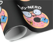 Papier Cadeau Do nerd Funny Nerdy Donut Pun Dark BG (Coin rond)