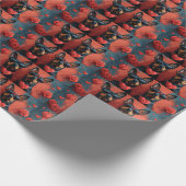 Papier Cadeau Doberman aux roses de la Saint-Valentin (Coin)
