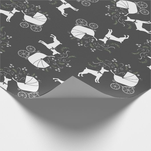 Papier Cadeau Doberman Chien Baby shower Chien Chien Chien Chien (Coin)