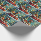 Papier Cadeau Doberman Christmas Santa Bag Adventure (Coin)