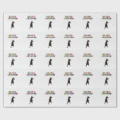 Papier Cadeau Doberman Pinscher souhaite Bonne Année 2016 (Plat)