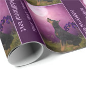Papier Cadeau Doberman Purple Moon Imaginaire chien art personna (Coin rond)